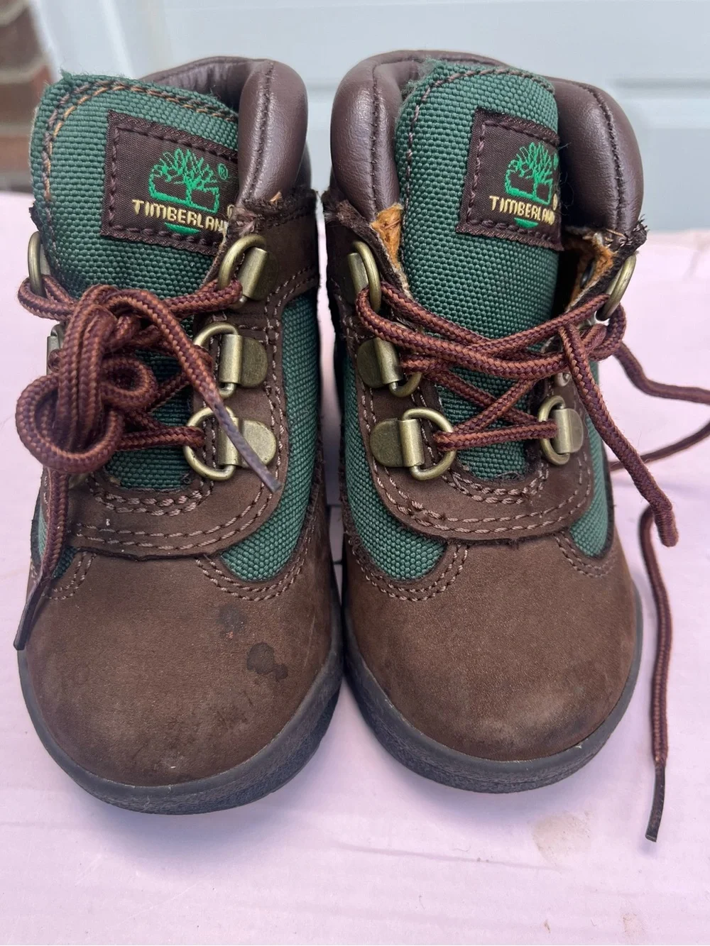 Timberland Toddler Brown & Green Casual Hiking Boots size 6
